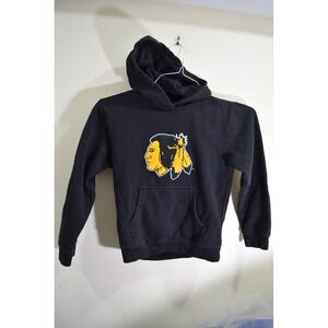 Warroad Warriors High School YOUTH S SEWN Logo Pullover HOODIE Sweatshirt Black